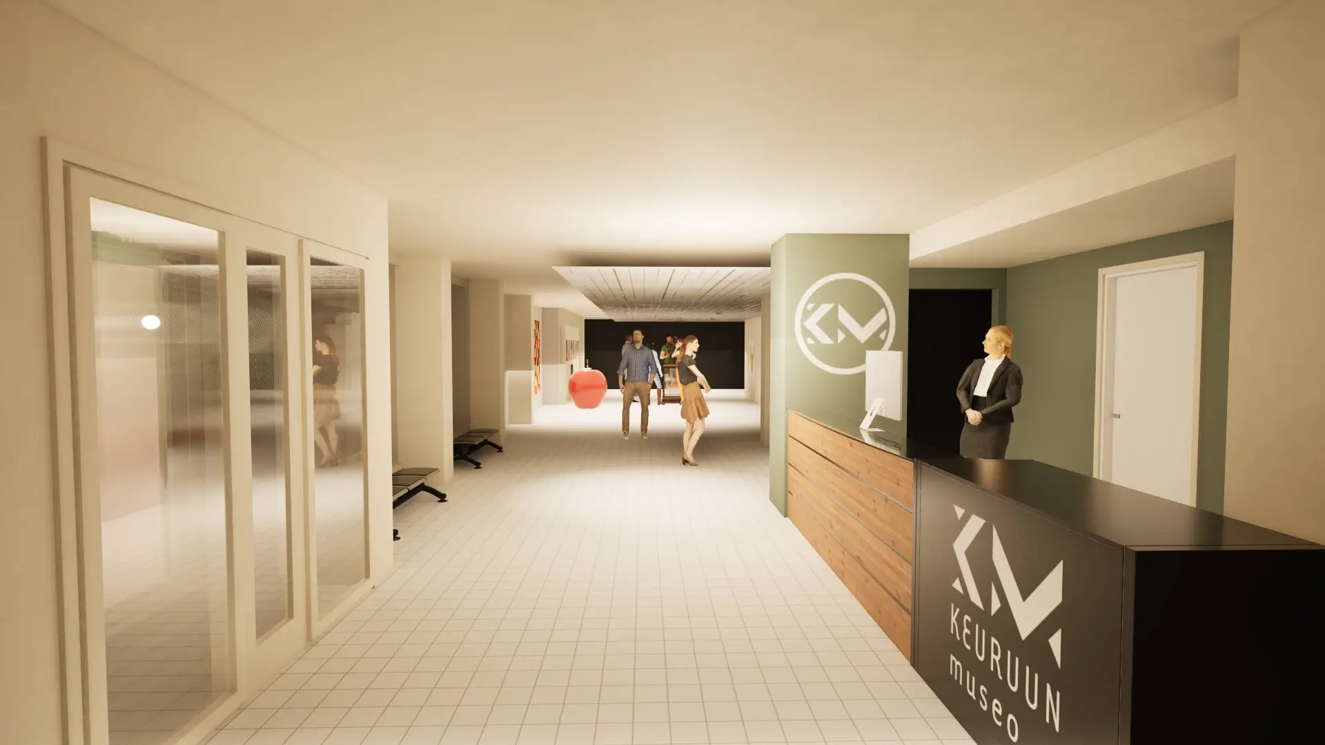 3D concept for the Keuruu Museum reception and gallery